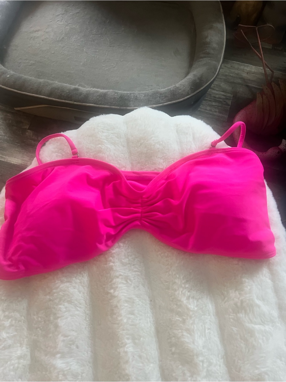 Hot Pink Women's Bandeau swimsuit Bra Top - Unbranded